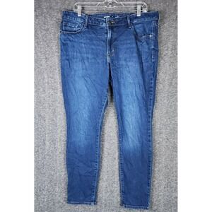 Old Navy Jeans Womens 16 Pop Icon Skinny Blue Mid-Rise Stretch EUC